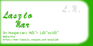 laszlo mar business card